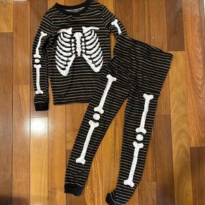 Striped Skeleton Pajama Set